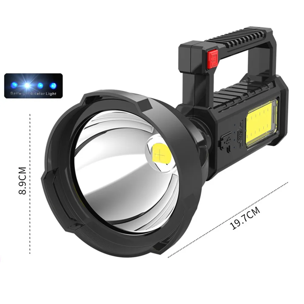 High Power Super Bright LED+COB Searchlight Handheld Portable Spotlight Flashlight Outdoor Camping Emergency Waterproof COB
High Power Super Bright LED+COB Searchlight Handheld Portable Spotlight Flashlight Outdoor Camping Emergency Waterproof COB
