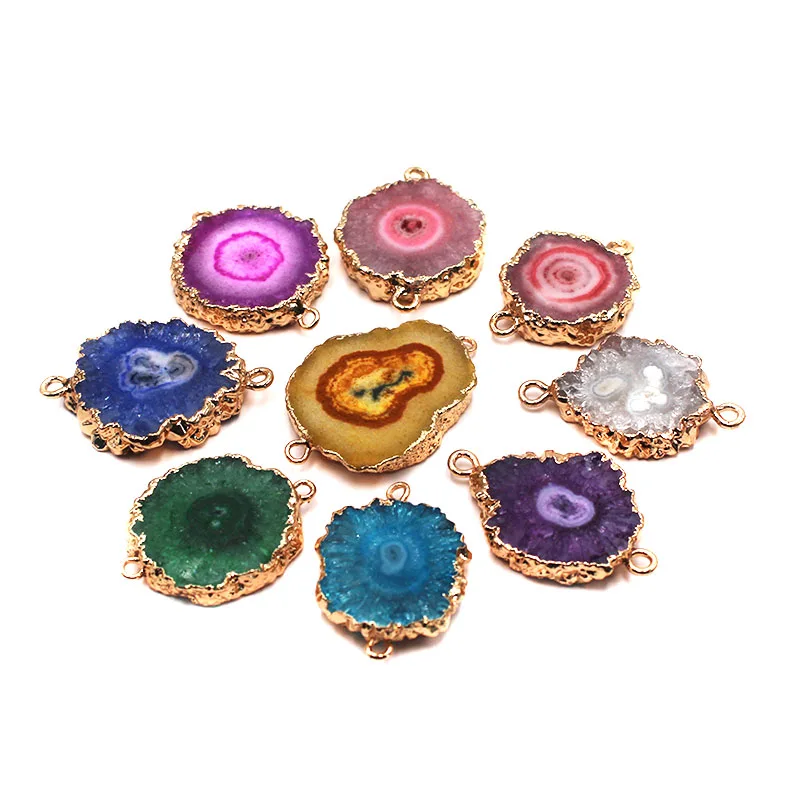 2PCS Irregular Natural Crystal Stone Chips Double Rings Pendant Charm Necklace Bracelets Connector Jewellery Accessories
2PCS Irregular Natural Crystal Stone Chips Double Rings Pendant Charm Necklace Bracelets Connector Jewellery Accessories