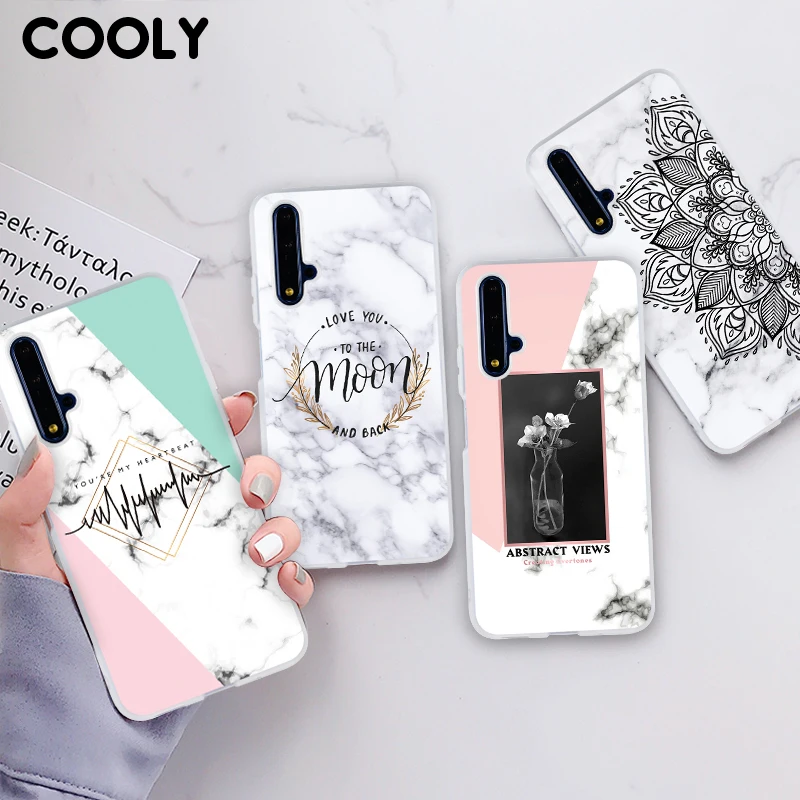 Мраморный чехол COOLY для Huawei Honor 7X 8A 8C 8S 8X 8 Lite 9X Pro 9 10 20 задняя крышка Модный мягкий из