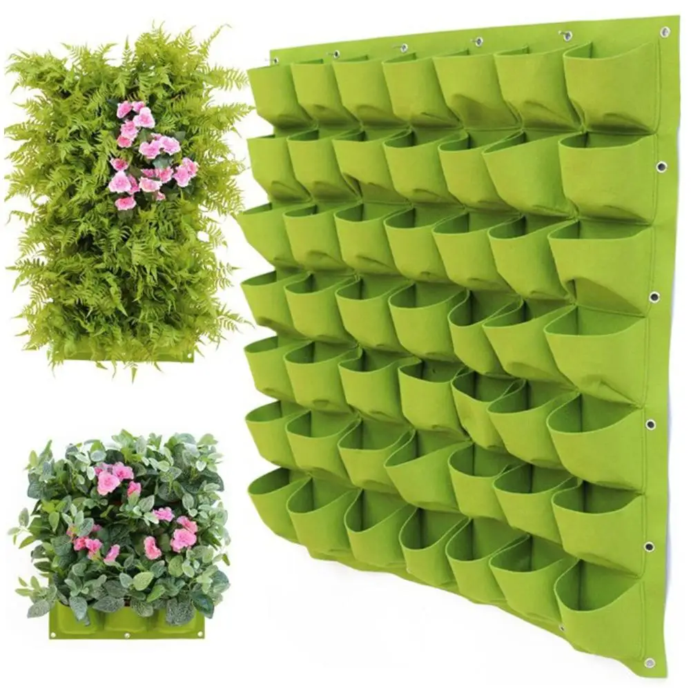 

Зеленые мешки для выращивания растений, вертикальный садовый мешок для выращивания овощей, садовых цветов, подвесные настенные мешки для выращивания растений, цветочный горшок