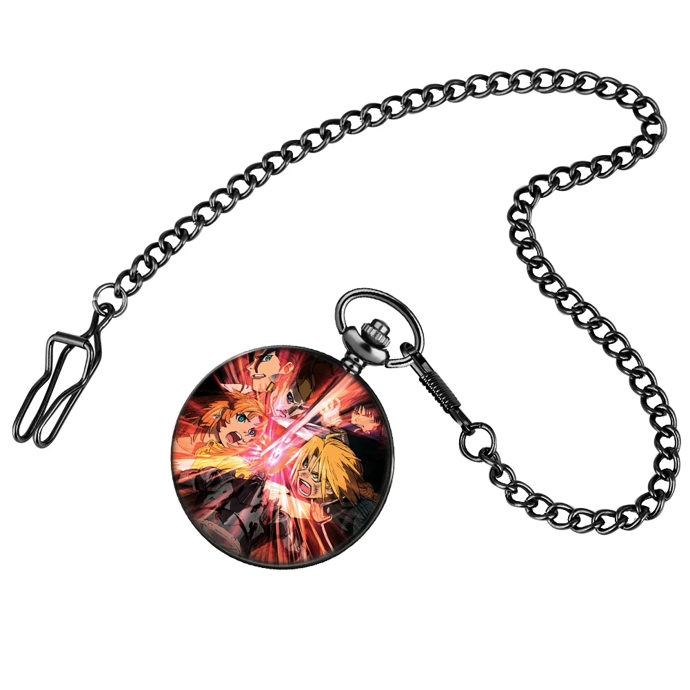 High Quality Full Metal Alchemist Black Unisex Pocket Watch Pendant Chain Quartz Pocket Watches Japan Anime Clock Children Gifts
High Quality Full Metal Alchemist Black Unisex Pocket Watch Pendant Chain Quartz Pocket Watches Japan Anime Clock Children Gifts