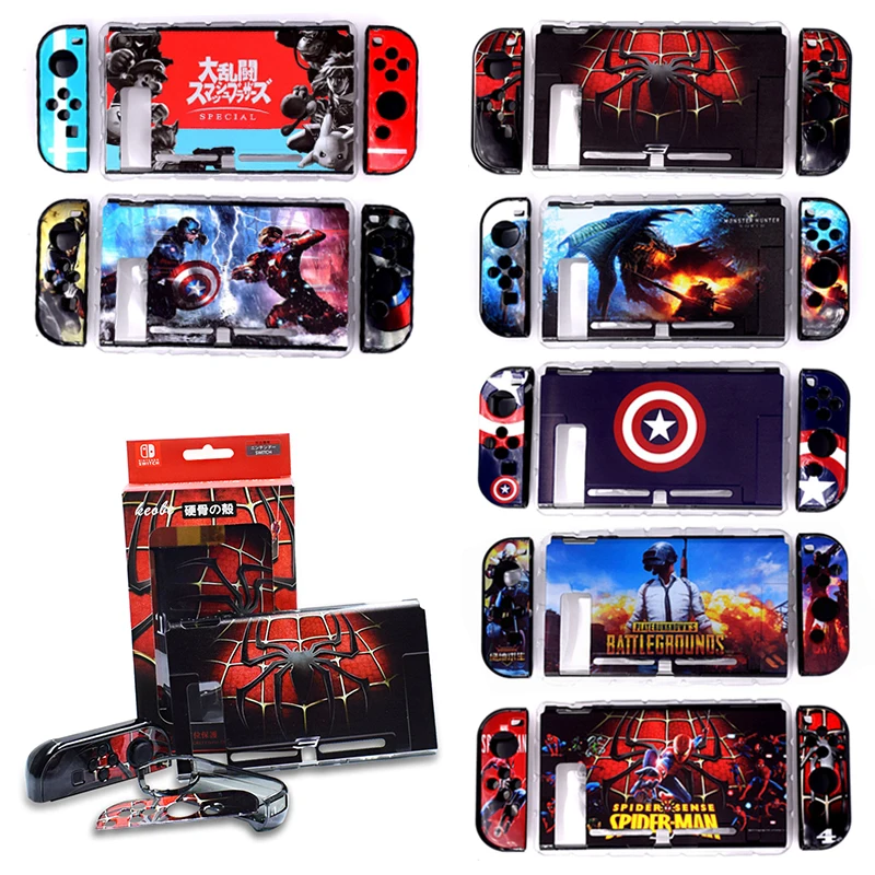 Жесткий чехол с кристаллами в Стиле Человека паука для Nintendo Switch NS защитный DOS и