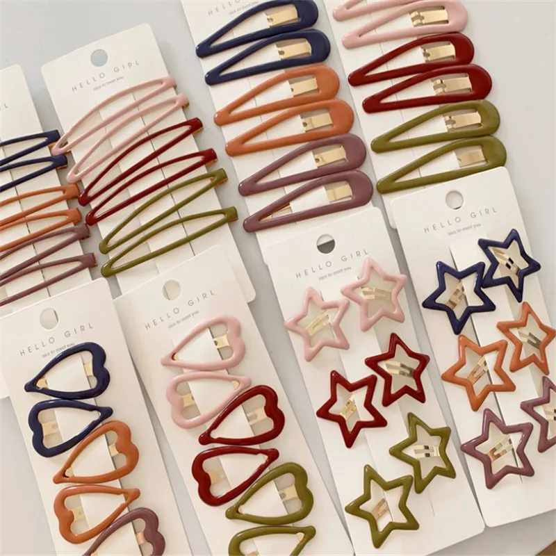 6pc/set Cute Cartoon Heart Type Metal Candy Color Clip Girl Heart Accessories Kid Headwear Type Metal Children Hair Styling Tool
6pc/set Cute Cartoon Heart Type Metal Candy Color Clip Girl Heart Accessories Kid Headwear Type Metal Children Hair Styling Tool