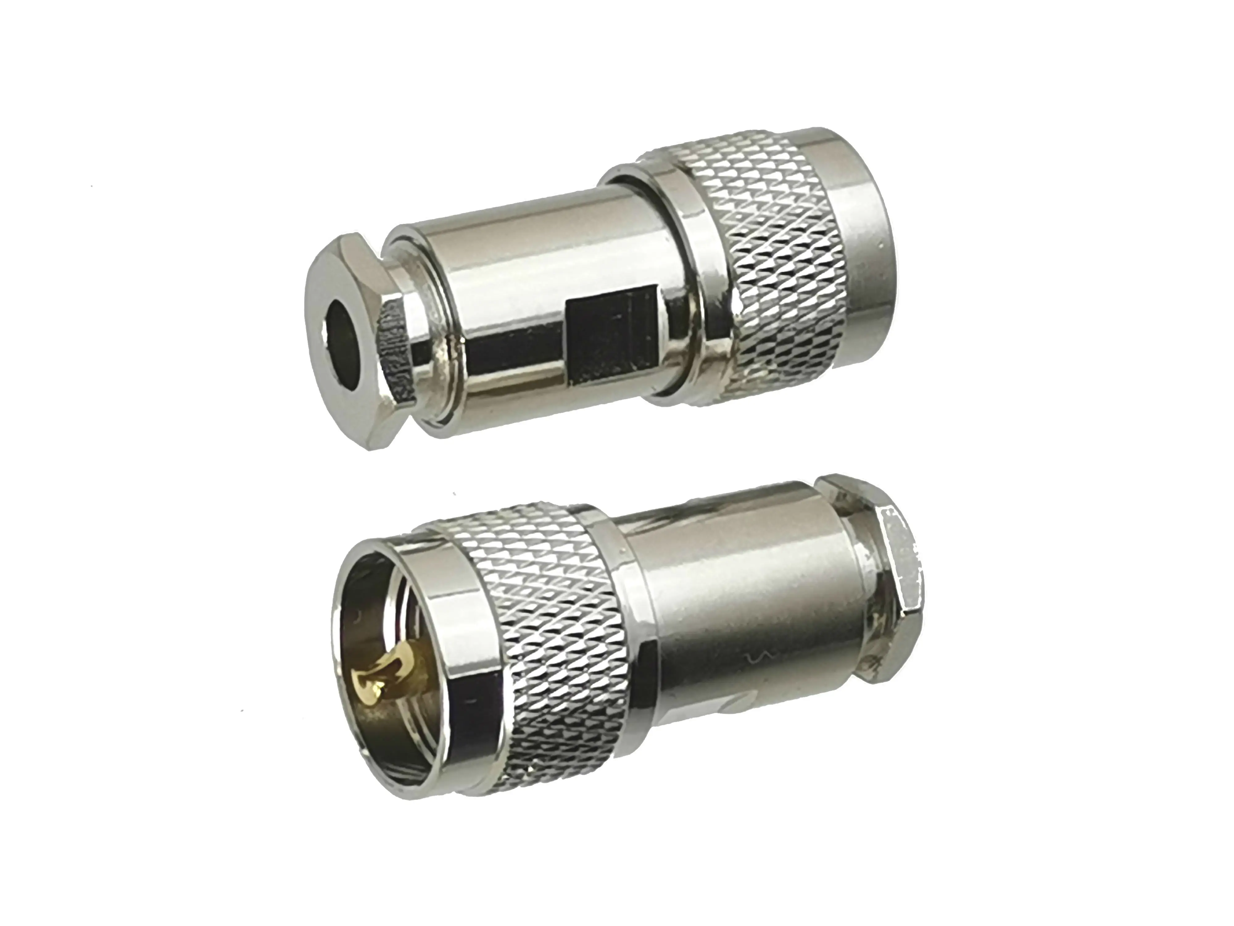 

1pcs UHF PL259 Male Plug Connector Clamp RG8X RG-8X LMR240 Cable RF Coaxial Brass Straight New