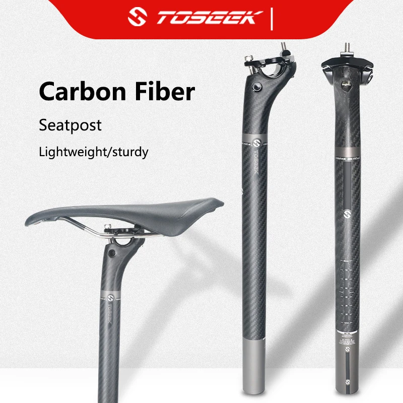 TOSEEK 3K Carbon Fiber Seatpost MTB Road Bike Cycling Seatpost 27.2/30.8/31.6mm x 350/400mm Bicycle Seat Tube Rear Offset 20mm
TOSEEK 3K Carbon Fiber Seatpost MTB Road Bike Cycling Seatpost 27.2/30.8/31.6mm x 350/400mm Bicycle Seat Tube Rear Offset 20mm