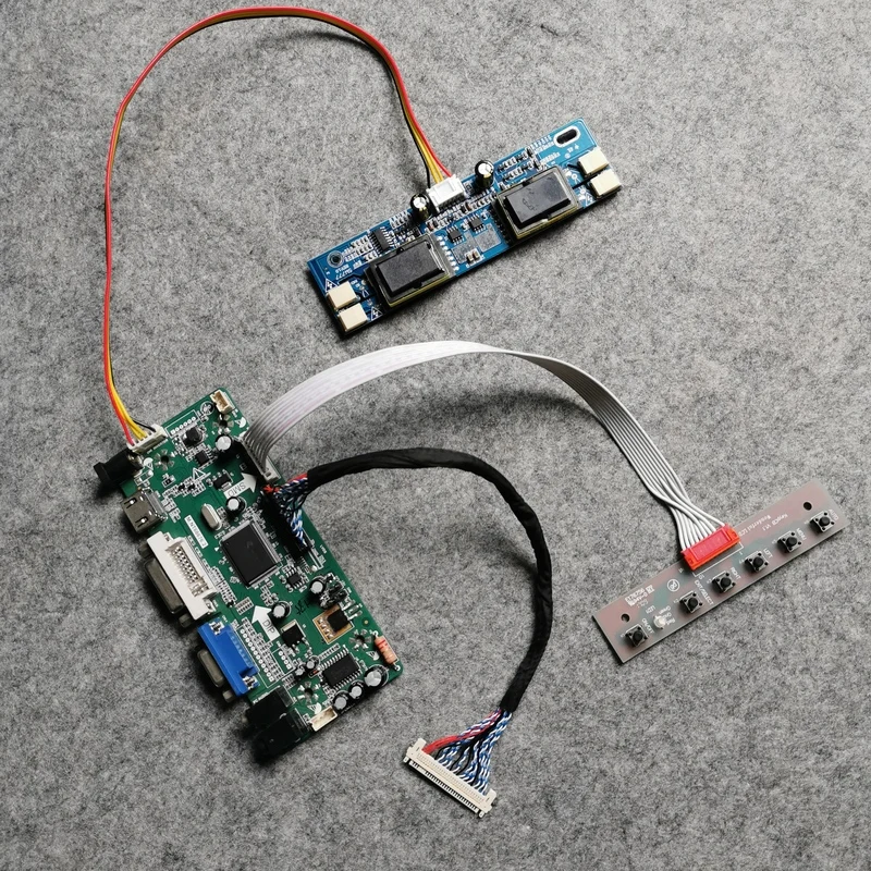 VGA DVI 30-Pin LVDS Kit 1280*1024 For LTM170EH/LTM170EU/LTM170EX/LTM170EP01 Screen LCD Monitor Drive Board M.NT68676 4-CCFL
VGA DVI 30-Pin LVDS Kit 1280*1024 For LTM170EH/LTM170EU/LTM170EX/LTM170EP01 Screen LCD Monitor Drive Board M.NT68676 4-CCFL