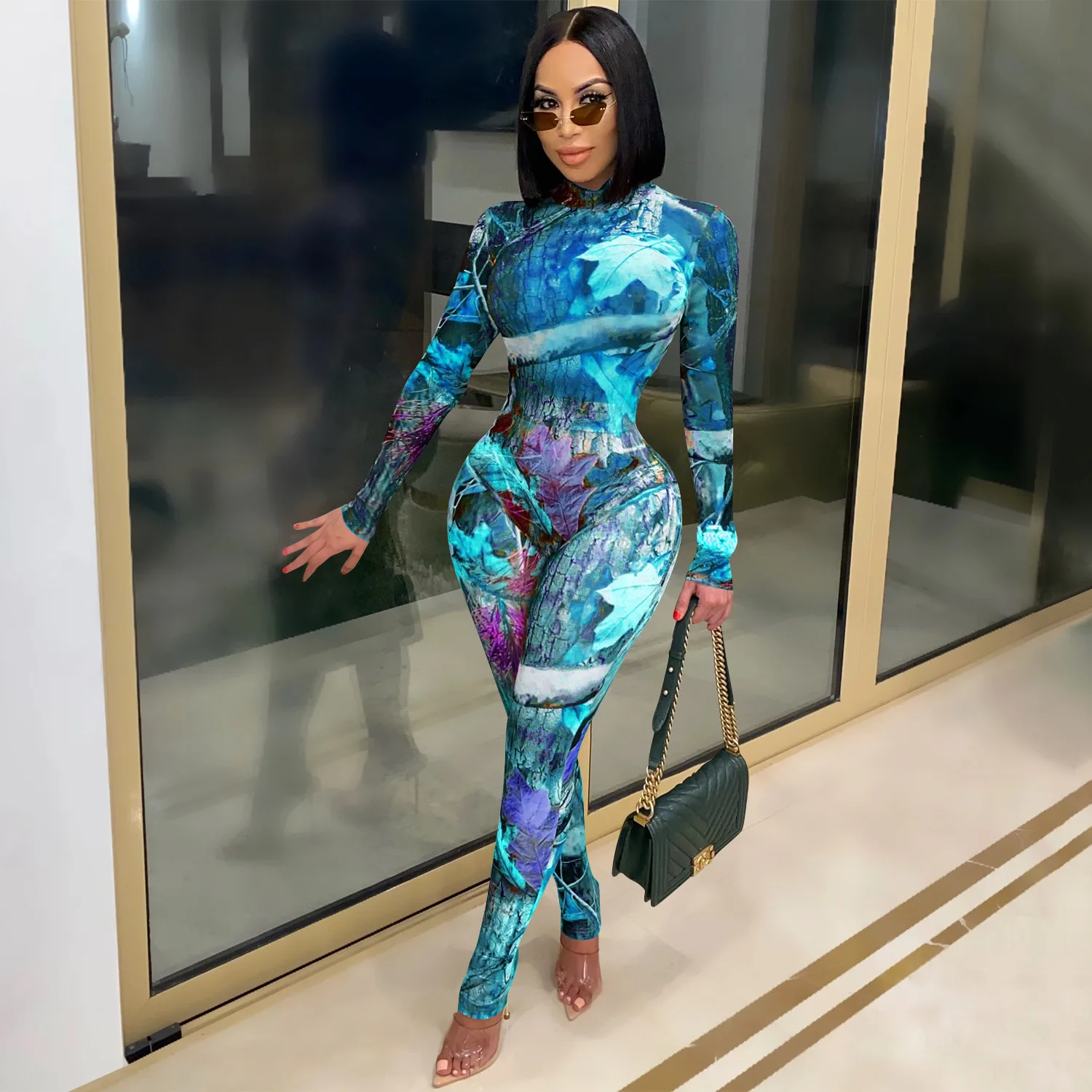 2021 Spring Sexy Women Print Mesh Sheer Long Sleeve Bodycon Bodysuit Pants Two Piece Set
2021 Spring Sexy Women Print Mesh Sheer Long Sleeve Bodycon Bodysuit Pants Two Piece Set