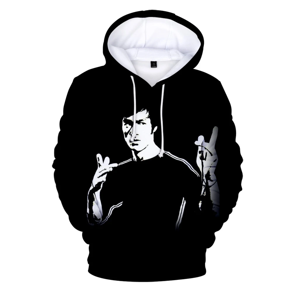 Personality Be Water My Friends Harajuku Kids Sweatshirts Long Sleeve Men/Women 3D Hoodies Chinese Kung Fu Bruce Lee hoodies