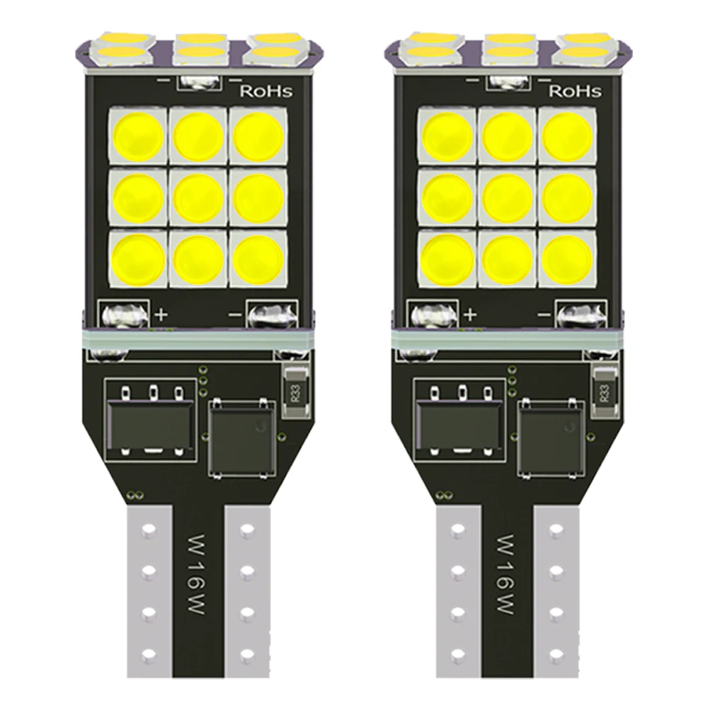 2pcs NEW T15 921 W16W WY16W Super Bright 2100Lm LED Car Tail Bulbs Additional Brake Lights Auto Backup Reverse Lamp Turn Signals 
2pcs NEW T15 921 W16W WY16W Super Bright 2100Lm LED Car Tail Bulbs Additional Brake Lights Auto Backup Reverse Lamp Turn Signals