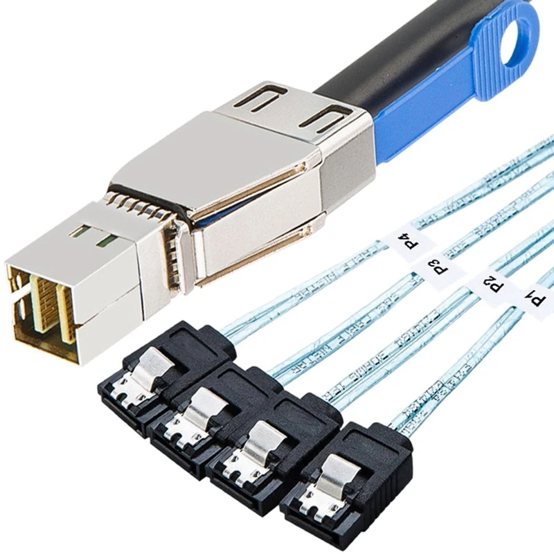 

AU42 -Mini SAS HD SFF-8644 To 4 X SATA 7Pin кабель для жесткого диска 12 Гбит/с внешний жесткий диск высокоскоростной кабель 3.33TF/1 м