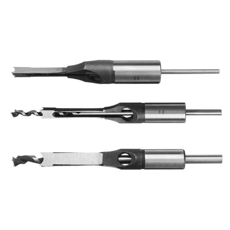 3Pcs 6/8/12.5mm Square Hole Drill Bit Woodworking Hole Saw Mortising Chisel Drill Bit Tool Counter Sink Drill Bit Set
3Pcs 6/8/12.5mm Square Hole Drill Bit Woodworking Hole Saw Mortising Chisel Drill Bit Tool Counter Sink Drill Bit Set