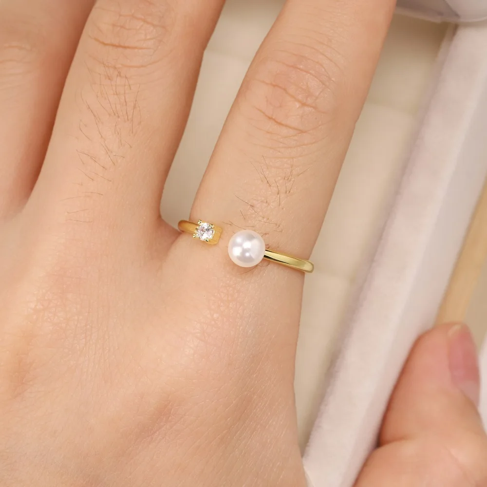 S925 Silver Freshwater Pearl Ring Female Open Ring Japanese And Korean Fashion Personality Wedding Niche Ring Romantic Gift
S925 Silver Freshwater Pearl Ring Female Open Ring Japanese And Korean Fashion Personality Wedding Niche Ring Romantic Gift