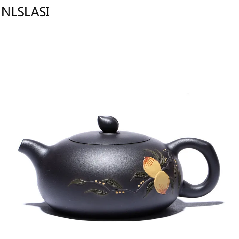 Yixing tea pot Handmade purple clay teapots filter xishi pot Raw ore black mud beauty kettle customized gifts Authentic 240ml
Yixing tea pot Handmade purple clay teapots filter xishi pot Raw ore black mud beauty kettle customized gifts Authentic 240ml