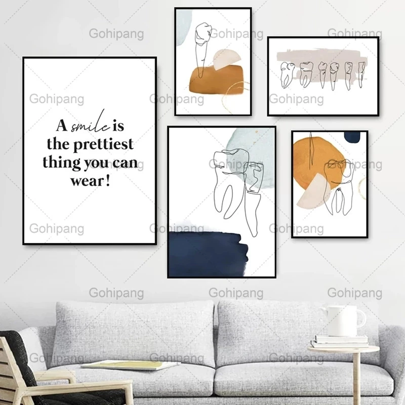 Canvas Painting Abstract Line Teeth Modern Dental Clinic Wall Art Canvas Posters and Prints Wall Pictures Dentist Office Decor
Canvas Painting Abstract Line Teeth Modern Dental Clinic Wall Art Canvas Posters and Prints Wall Pictures Dentist Office Decor