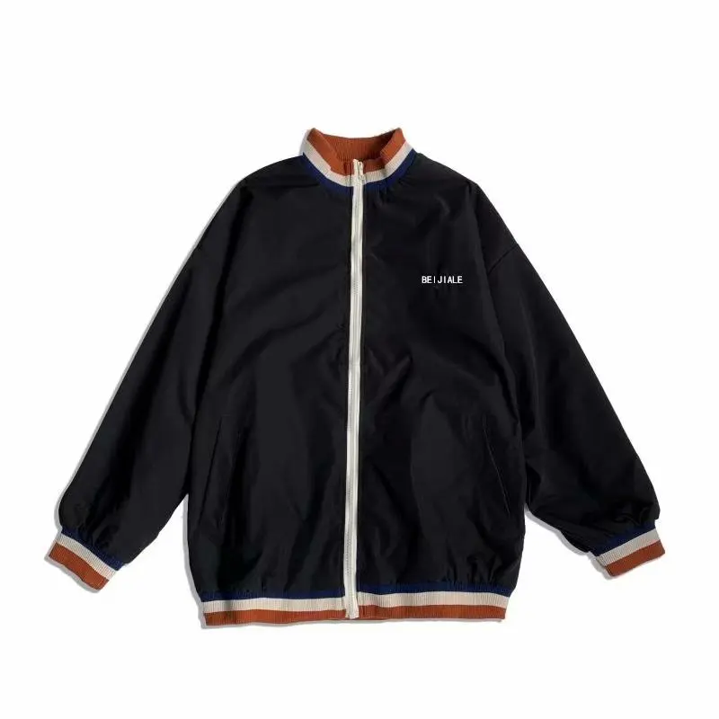 Jackets Men Oversize Zipper Stand Collar Streetwear Letter Printed Coats Panelled Handsome All-match Male Tops Hong Kong Style
Jackets Men Oversize Zipper Stand Collar Streetwear Letter Printed Coats Panelled Handsome All-match Male Tops Hong Kong Style