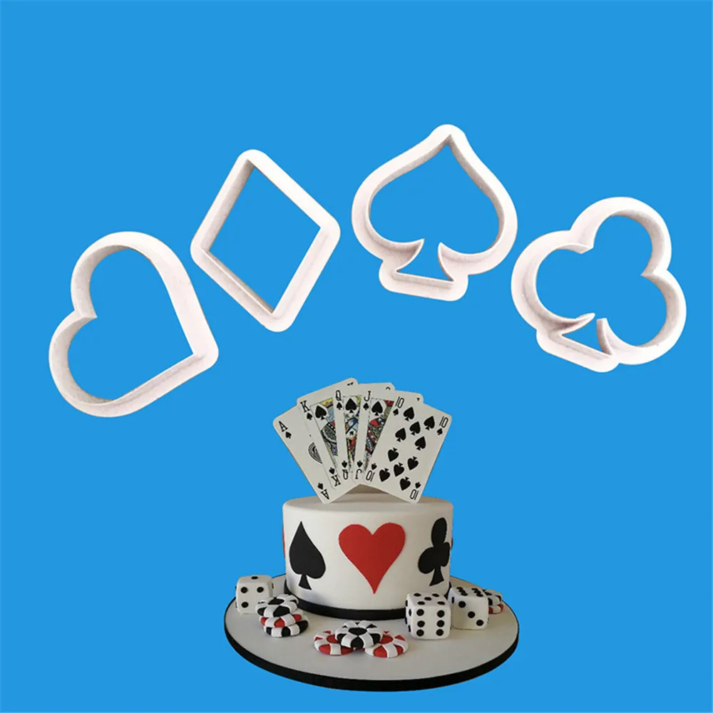 Poker Cookie Mold Stainless Steel Playing Cards Cake Fondant Mold Spade Heart Club Diamond Biscuit Cutter
Poker Cookie Mold Stainless Steel Playing Cards Cake Fondant Mold Spade Heart Club Diamond Biscuit Cutter