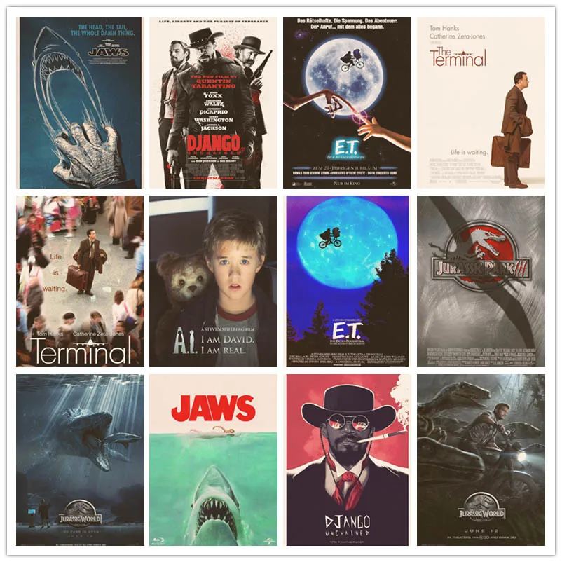Идеально JL E.T. JAWSThe TerminaJurassic домашний кинопостер Декор крафт рисунок сердечник