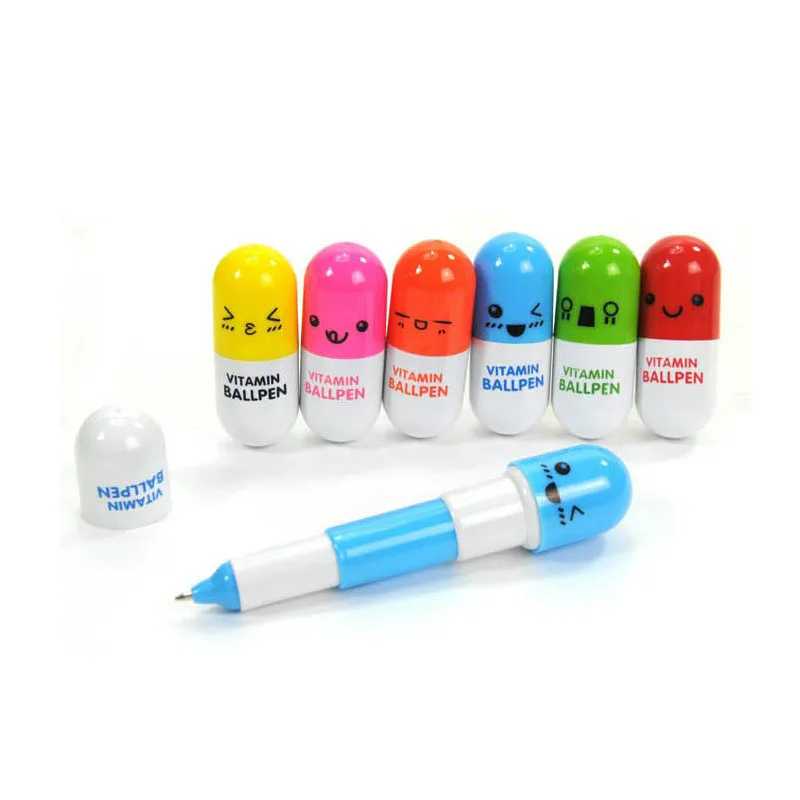 Cute Kawaii Blue Ink Capsule Creative Pills Ball Ballpoint Pens Ballpen For Office School Writing Supplies Stationery
Cute Kawaii Blue Ink Capsule Creative Pills Ball Ballpoint Pens Ballpen For Office School Writing Supplies Stationery