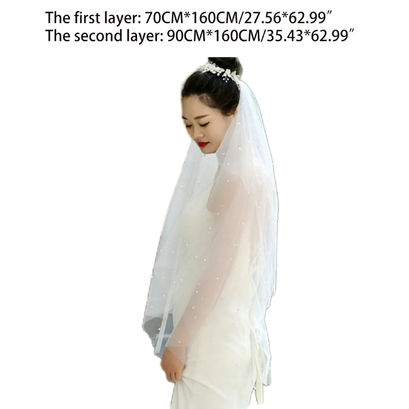 2021 New 2 Tier Wedding Bridal Veil with Comb Cut Edge Glittering Tulle with Pearls
2021 New 2 Tier Wedding Bridal Veil with Comb Cut Edge Glittering Tulle with Pearls