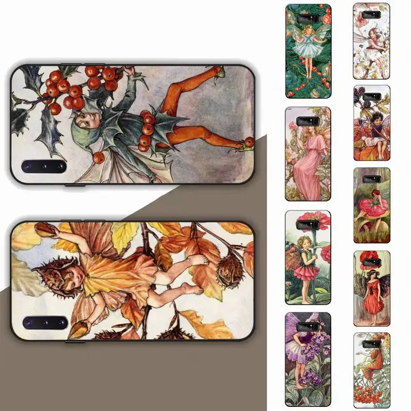 

Beautiful Flower Fairy Illustration Phone Case for Samsung Note 5 7 8 9 10 20 pro plus lite ultra A21 12 72