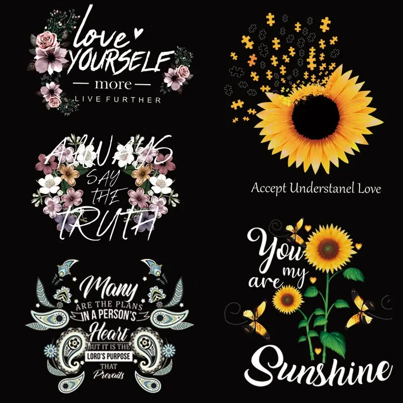 Beautiful Sunflower Thermo Sticker On Clothes DIY A-level Washable Iron On Transfers For T-shirt Clothing Patches Decoration Set
Beautiful Sunflower Thermo Sticker On Clothes DIY A-level Washable Iron On Transfers For T-shirt Clothing Patches Decoration Set