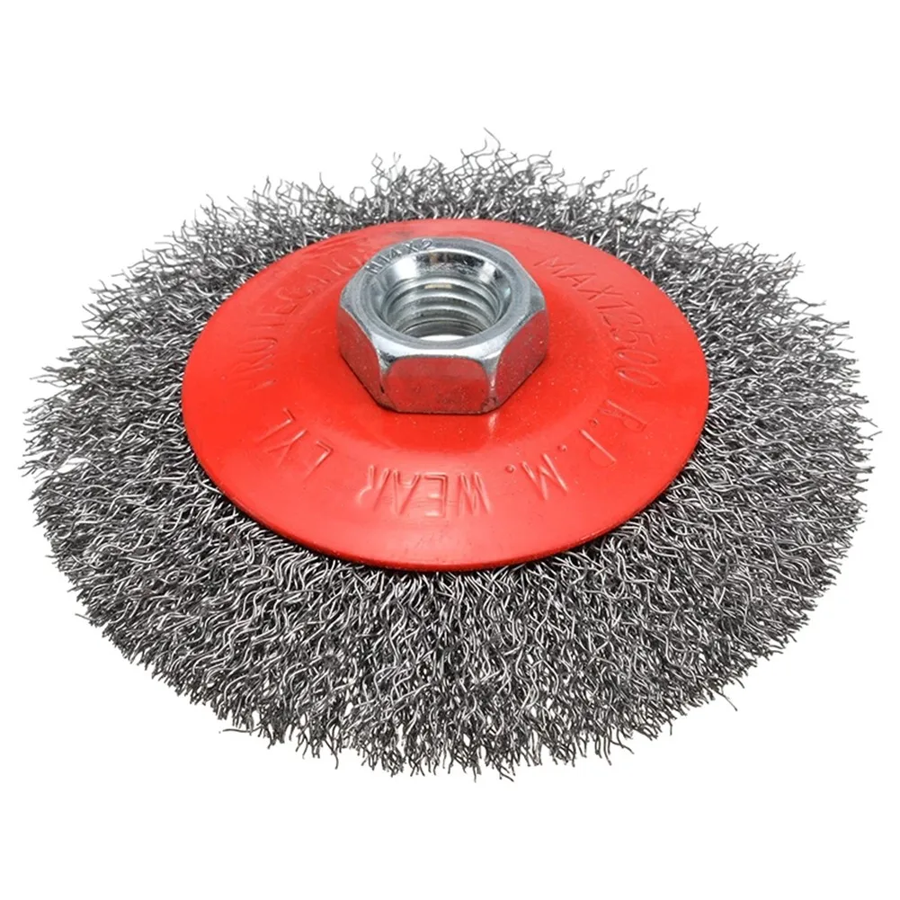 100mm M14 Thread Rotary Stainless Steel Wire Brush Crimp Bevel Wheel Angle Grinder Rust Removal For Metalworking
100mm M14 Thread Rotary Stainless Steel Wire Brush Crimp Bevel Wheel Angle Grinder Rust Removal For Metalworking