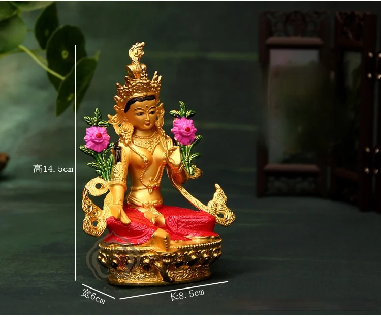 Tibetan Buddhist Goddess Tara Golden Alloy Statue Buddhism Sculpture Feng Shui Cure Home Office Decoration Collectibles
Tibetan Buddhist Goddess Tara Golden Alloy Statue Buddhism Sculpture Feng Shui Cure Home Office Decoration Collectibles