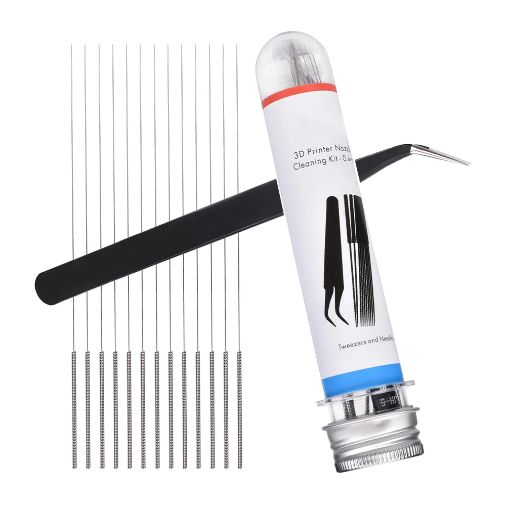 Nozzle Cleaner Drill Bit Cleaning Needle 12PCS Bendable With Tweezers For 0.4 0.6 0.8MM V6 J-head Nozzle 3D Printer Hotend 
Nozzle Cleaner Drill Bit Cleaning Needle 12PCS Bendable With Tweezers For 0.4 0.6 0.8MM V6 J-head Nozzle 3D Printer Hotend