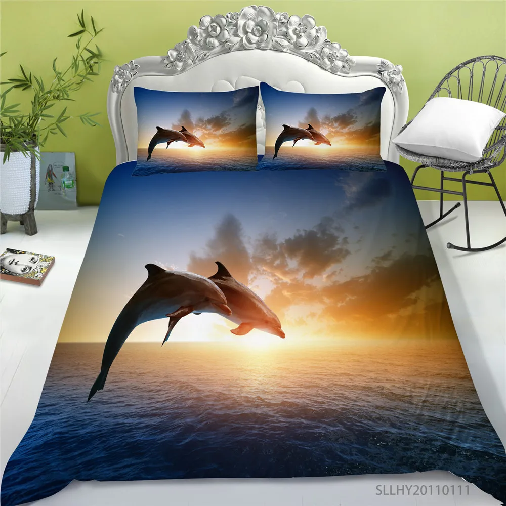 3D Bedding Set King Size Comforter Cover Set Fashionable Sea Duvet Cover Pillowcase Creative Bed Gift 
3D Bedding Set King Size Comforter Cover Set Fashionable Sea Duvet Cover Pillowcase Creative Bed Gift