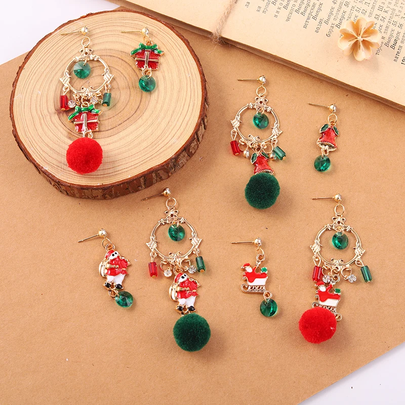 Christmas Santa Claus Bell Crystal Tassel Drop Earrings Red Green Women Girls Dangler Party Gifts Popular Winter Fashion Jewelry
Christmas Santa Claus Bell Crystal Tassel Drop Earrings Red Green Women Girls Dangler Party Gifts Popular Winter Fashion Jewelry