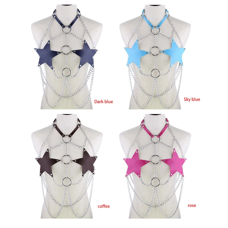 Sexy Pu Leather Harness Belts women Tassel Chain Waist Belt Bondage Cage Leisure body chest Ladies Straps Suspenders Accessories
Sexy Pu Leather Harness Belts women Tassel Chain Waist Belt Bondage Cage Leisure body chest Ladies Straps Suspenders Accessories