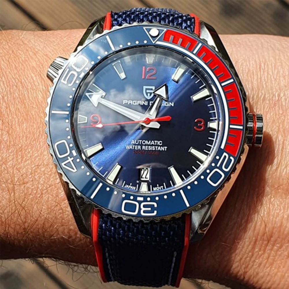PAGANI DESIGN New Men Automatic Mechanical Wristwatch 100m Waterproof Top Brand Sapphire Glass Watch for Men Relogio Masculino
PAGANI DESIGN New Men Automatic Mechanical Wristwatch 100m Waterproof Top Brand Sapphire Glass Watch for Men Relogio Masculino