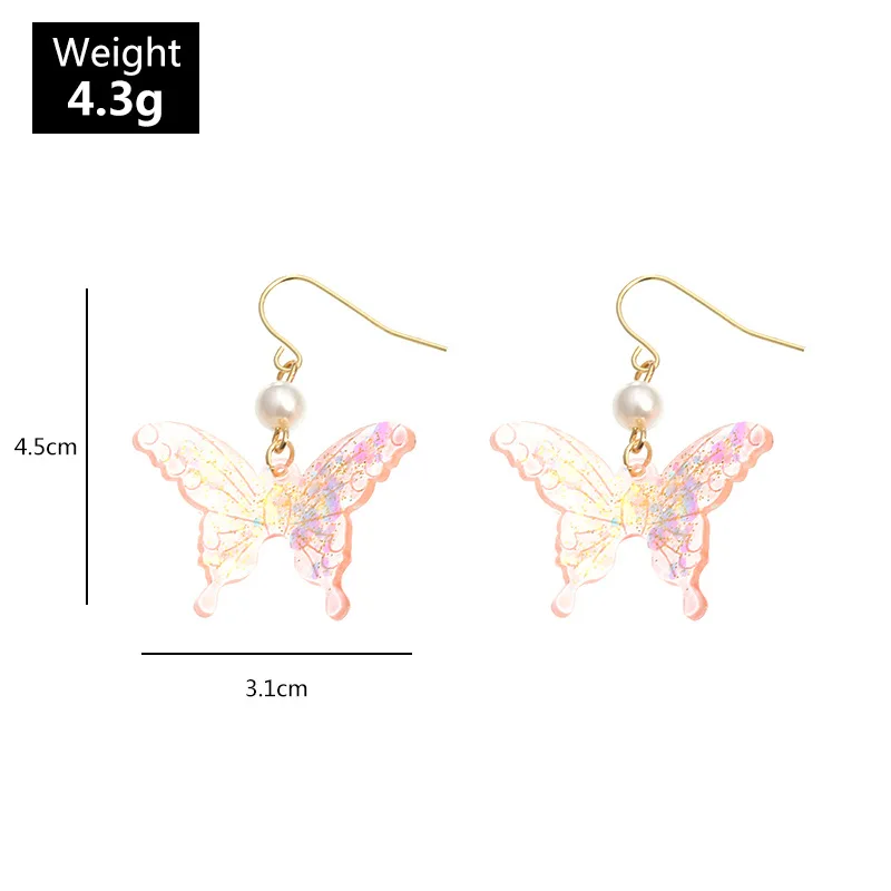 Fashion women colorful translucent butterfly earring Exquisite Acrylic earring for women fashion earrings jewelry for girlfriend
Fashion women colorful translucent butterfly earring Exquisite Acrylic earring for women fashion earrings jewelry for girlfriend