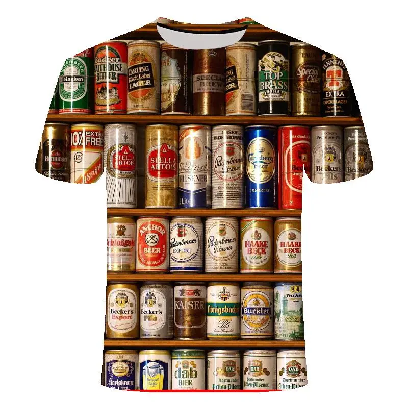 Funny men's short sleeve T-shirt, round neck printed T-shirt, beer Clock 3D T-shirt, large digital printed T-shirt, summer 2020
Funny men's short sleeve T-shirt, round neck printed T-shirt, beer Clock 3D T-shirt, large digital printed T-shirt, summer 2020