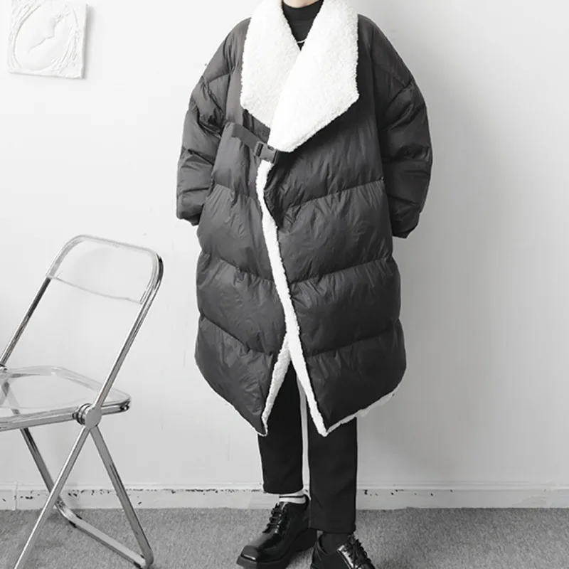 Men's Clothing Korean Fashion Long Faux Lamb Wool Cotton Jacket New Loose Big Lapel Bandage Thickened 2022 Winter Coat Tide
Men's Clothing Korean Fashion Long Faux Lamb Wool Cotton Jacket New Loose Big Lapel Bandage Thickened 2022 Winter Coat Tide