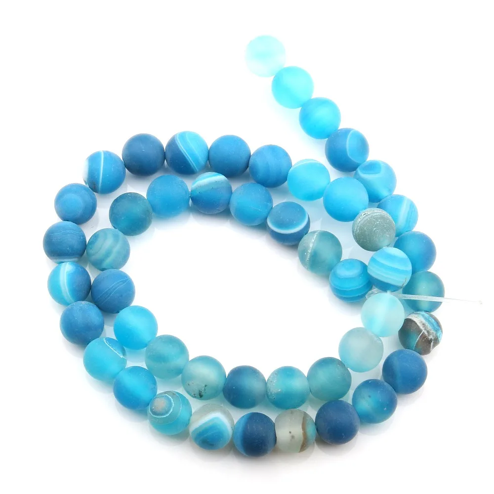 Natural Stone Forsted Dull Polish Matte Blue Stripe Agates Loose Beads 6/8/10MM Fit Diy For Jewelry Making
Natural Stone Forsted Dull Polish Matte Blue Stripe Agates Loose Beads 6/8/10MM Fit Diy For Jewelry Making