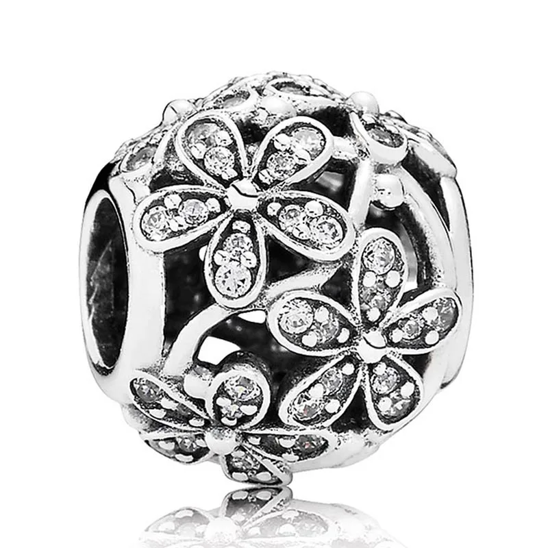 Original 925 Sterling Silver Charm Openwork Daisy Meadow Bead With Crystal Fit Pandora Bracelet DIY Jewelry
Original 925 Sterling Silver Charm Openwork Daisy Meadow Bead With Crystal Fit Pandora Bracelet DIY Jewelry
