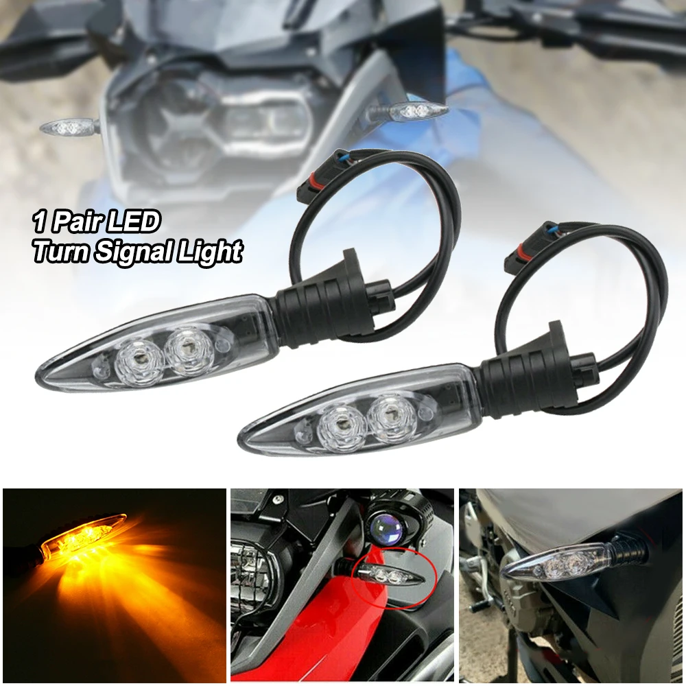 

2x Motorcycle Front Rear Turn Signal Indicator LED Light For BMW S1000RR R1200GS F800GS F800 K1300