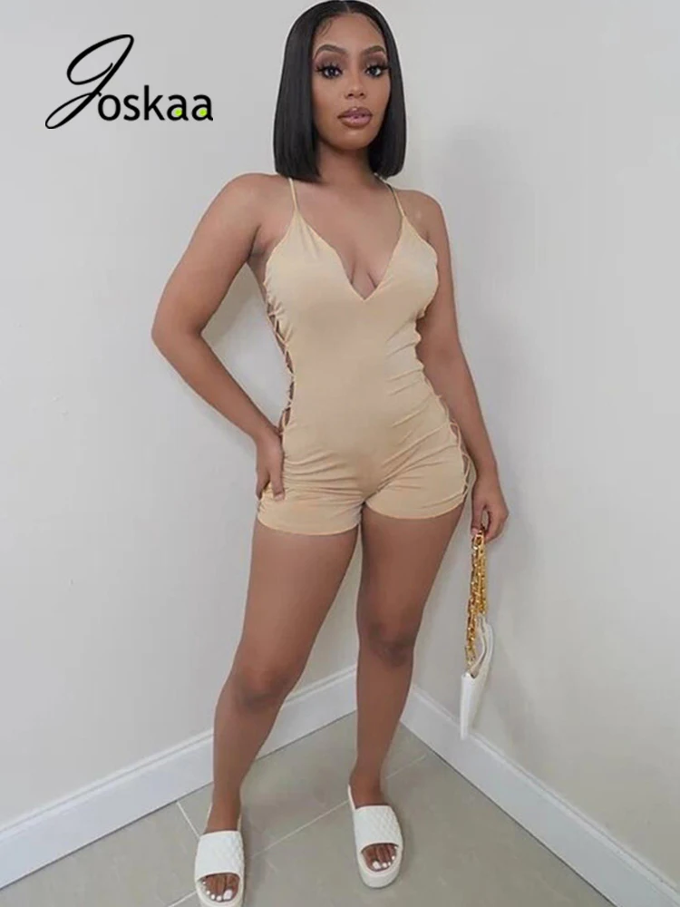 Joskaa Summer Solid Sport Jumpsuits Sexy V-Neck Backless Side Bandage Rompers Women One Piece Streetwear 2021 Clothing
Joskaa Summer Solid Sport Jumpsuits Sexy V-Neck Backless Side Bandage Rompers Women One Piece Streetwear 2021 Clothing