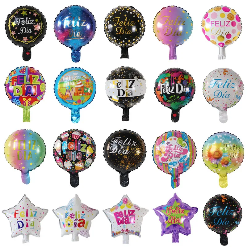 50/100pcs 10inch Spanish Happy Day Foil Balloon Colorful Round Star Feliz Dia Golobs Baby Shower Happy Birthday Party Decoration
50/100pcs 10inch Spanish Happy Day Foil Balloon Colorful Round Star Feliz Dia Golobs Baby Shower Happy Birthday Party Decoration