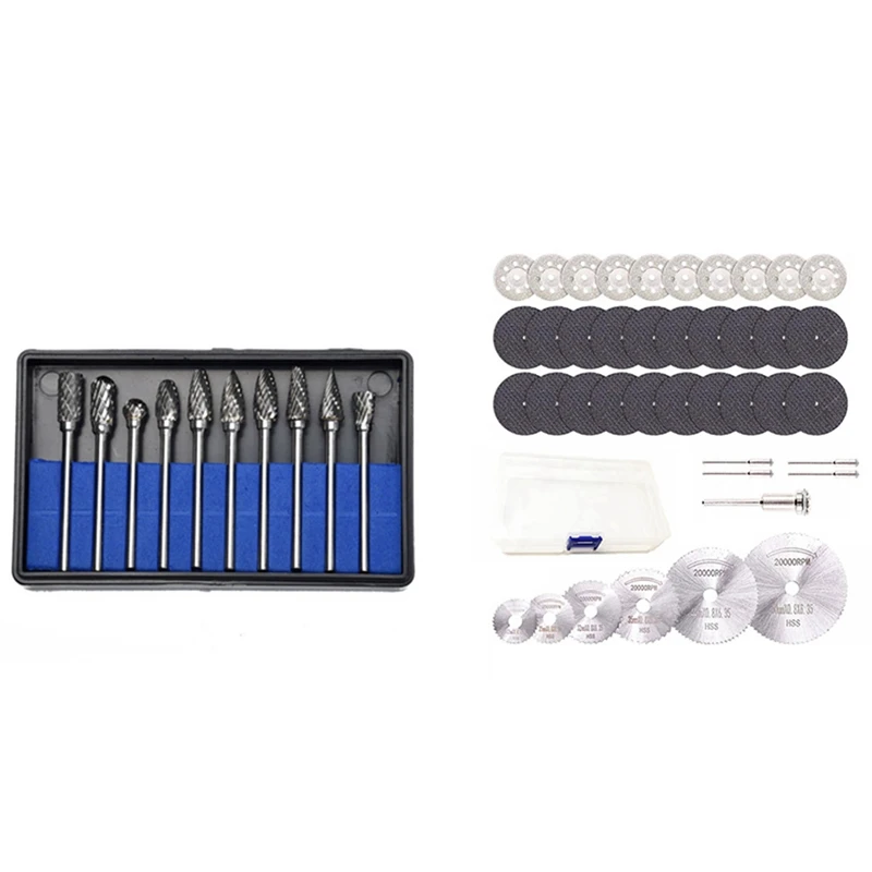 1 Set Rotary Files Rotary Burr Bit Set & 42 Pcs Diamond Cutting Wheel HSS Circular Saw Blades and Resin Cut-Off Wheels
1 Set Rotary Files Rotary Burr Bit Set & 42 Pcs Diamond Cutting Wheel HSS Circular Saw Blades and Resin Cut-Off Wheels