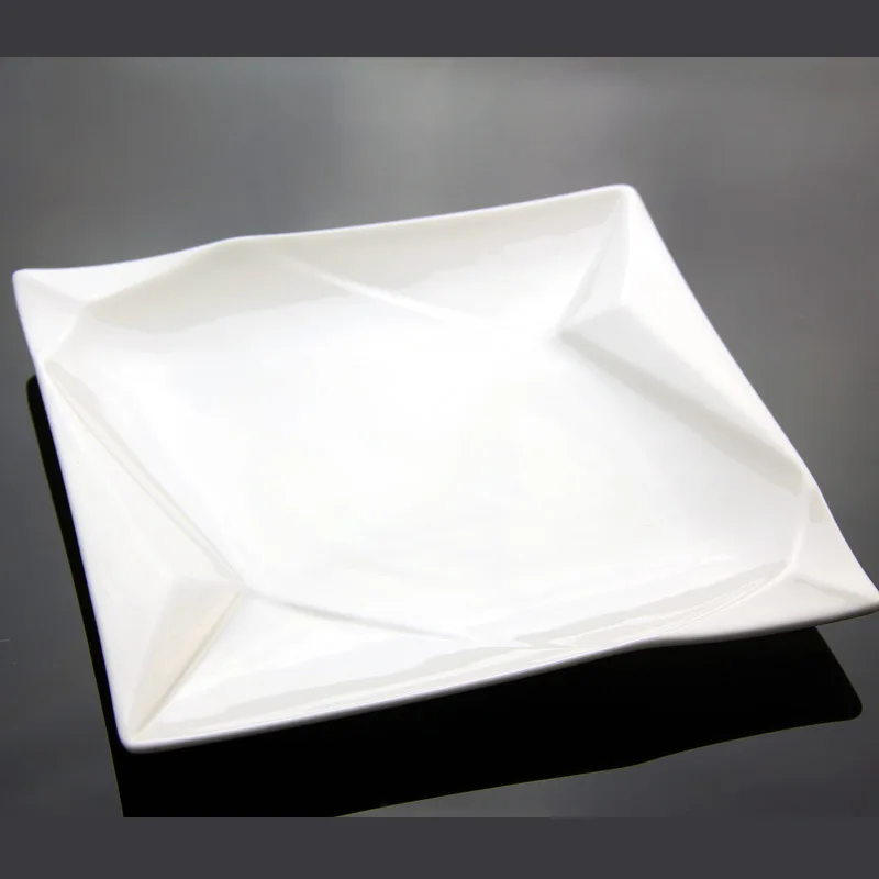 

Керамическая квадратная тарелка в скандинавском стиле для западной еды, 14-дюймовая кухонная посуда для отеля, ресторана, французская паста,...