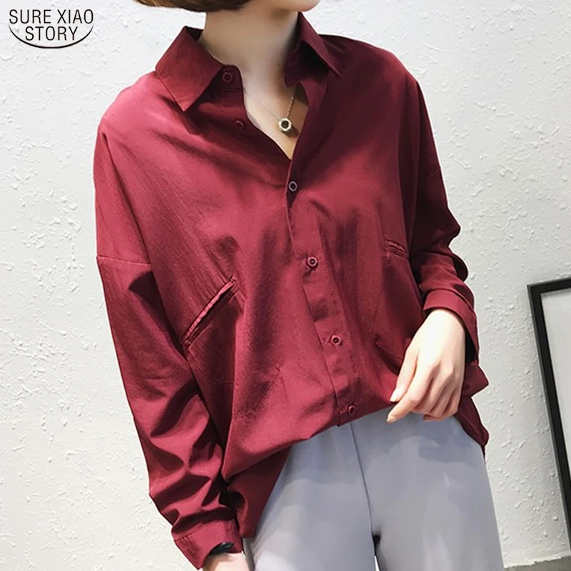 Blusas размера плюс, Женская Повседневная Блузка с длинным рукавом женская рубашка 2021 Осень Корейская однотонная Топы свободные офисные женск...
Blusas размера плюс, Женская Повседневная Блузка с длинным рукавом женская рубашка 2021 Осень Корейская однотонная Топы свободные офисные женск...