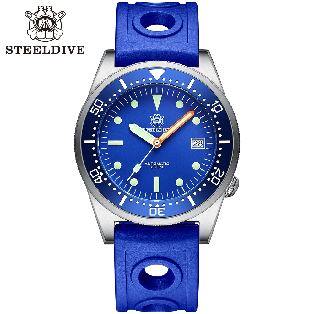 STEELDIVE SD1979 42.5MM Blue Dial Sapphire Glass 200M Water Resistance Japan NH35 Automatic Movement Men's Diving Wrist Watch
STEELDIVE SD1979 42.5MM Blue Dial Sapphire Glass 200M Water Resistance Japan NH35 Automatic Movement Men's Diving Wrist Watch