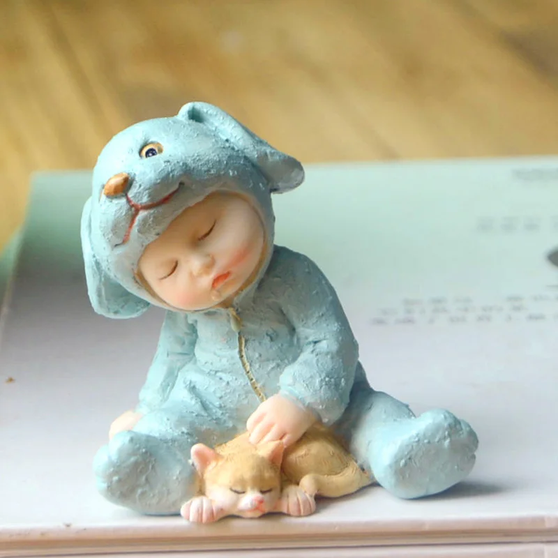 Cute Sleeping Baby Statues Cat Dog Animal Figures Ornaments Desktop Decoration Gifts for Baby Birth Gender Reveal 
Cute Sleeping Baby Statues Cat Dog Animal Figures Ornaments Desktop Decoration Gifts for Baby Birth Gender Reveal