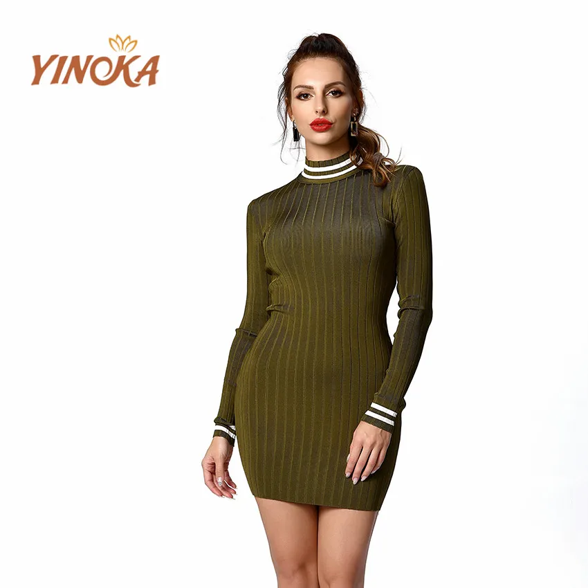 Yinoka Бандажное платье с высокой горловиной и длинным рукавом, Женская облегающая одежда для вечеринки, сексуальная одежда для выпускного ве...
Yinoka Бандажное платье с высокой горловиной и длинным рукавом, Женская облегающая одежда для вечеринки, сексуальная одежда для выпускного ве...
