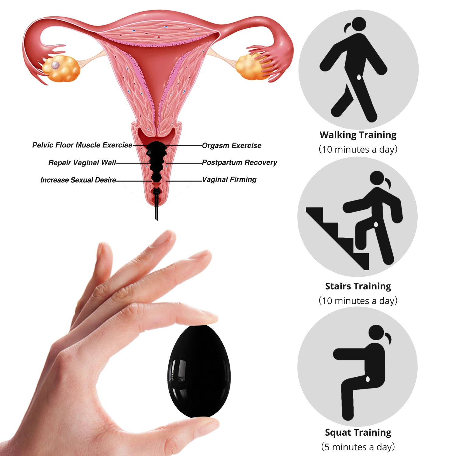 Obsidian Yoni Egg Kegle Massage Ball for Women Pelvic Floor Muscle Exercise 100% Natural Healing Stone Yoga Massage Ball
Obsidian Yoni Egg Kegle Massage Ball for Women Pelvic Floor Muscle Exercise 100% Natural Healing Stone Yoga Massage Ball
