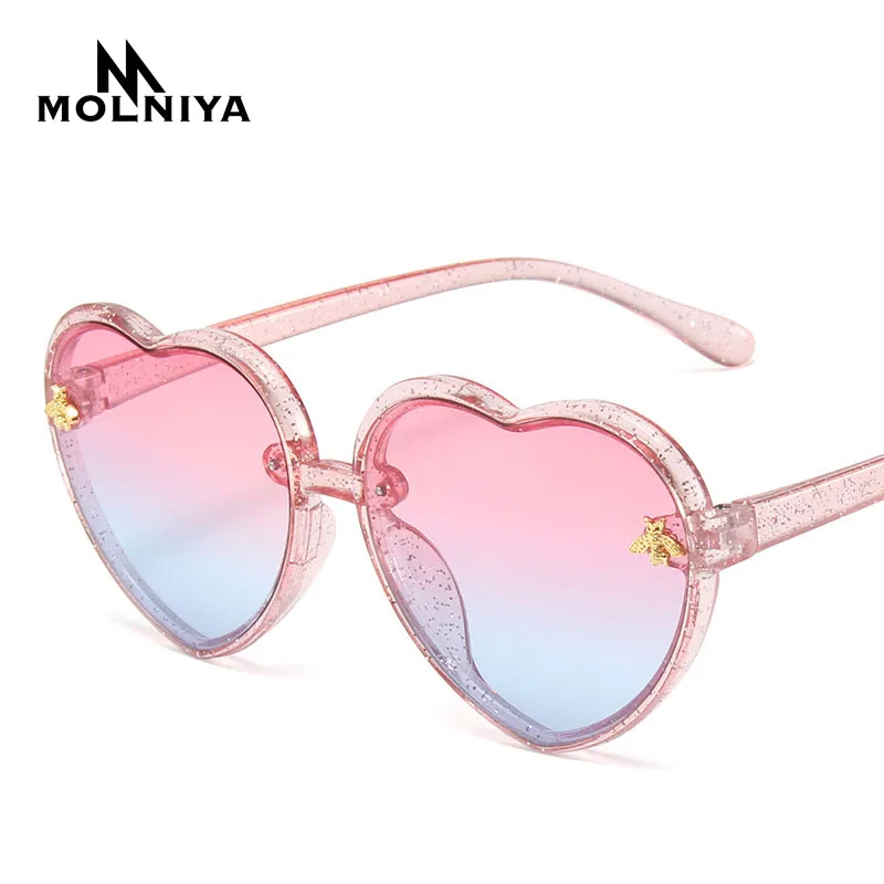 New Little bee Kids Cartoon Heart Sunglasses Girls Boy Children Outdoor Round Polarized UV400 Sun Glasses
New Little bee Kids Cartoon Heart Sunglasses Girls Boy Children Outdoor Round Polarized UV400 Sun Glasses