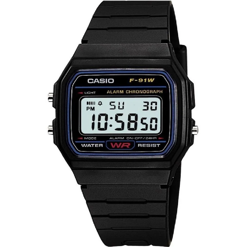 Ремешок для мужских и женских часов Casio Series F91W-1DG в стиле милитари | Наручные часы