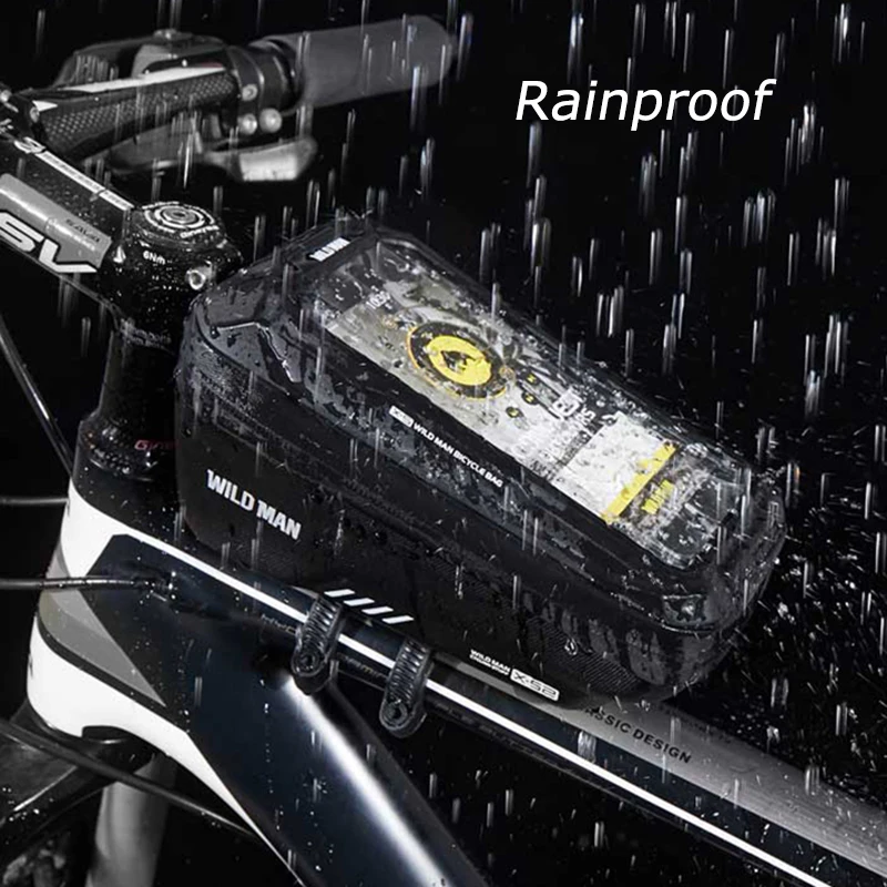 WILD MAN Rainproof Bike Bag Front Bicycle Top Tube Bag Touch Screen Cycling Phone Bag 6.7 Inch Phone Case Bike Accessories
WILD MAN Rainproof Bike Bag Front Bicycle Top Tube Bag Touch Screen Cycling Phone Bag 6.7 Inch Phone Case Bike Accessories
